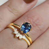 Goldie with Oval Cut Montana Sapphire