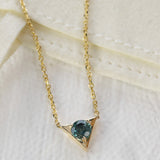 Montana Sapphire Triangle Necklace